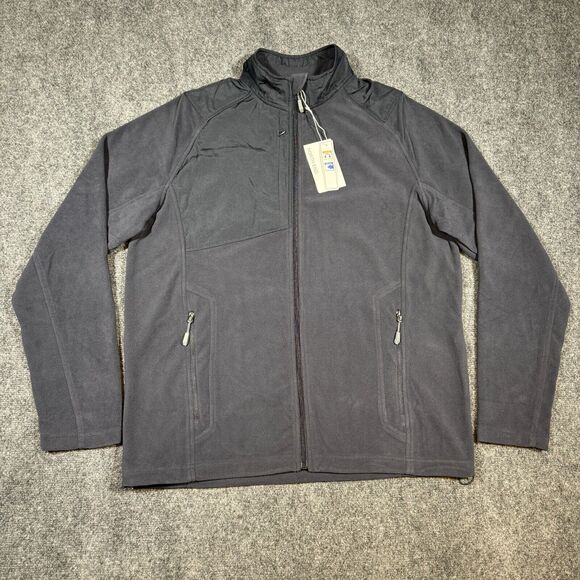 North End NWT Men's L Excursion Trail Fabric-Block Fleece Jacket Black 88215 - Picture 1 of 16